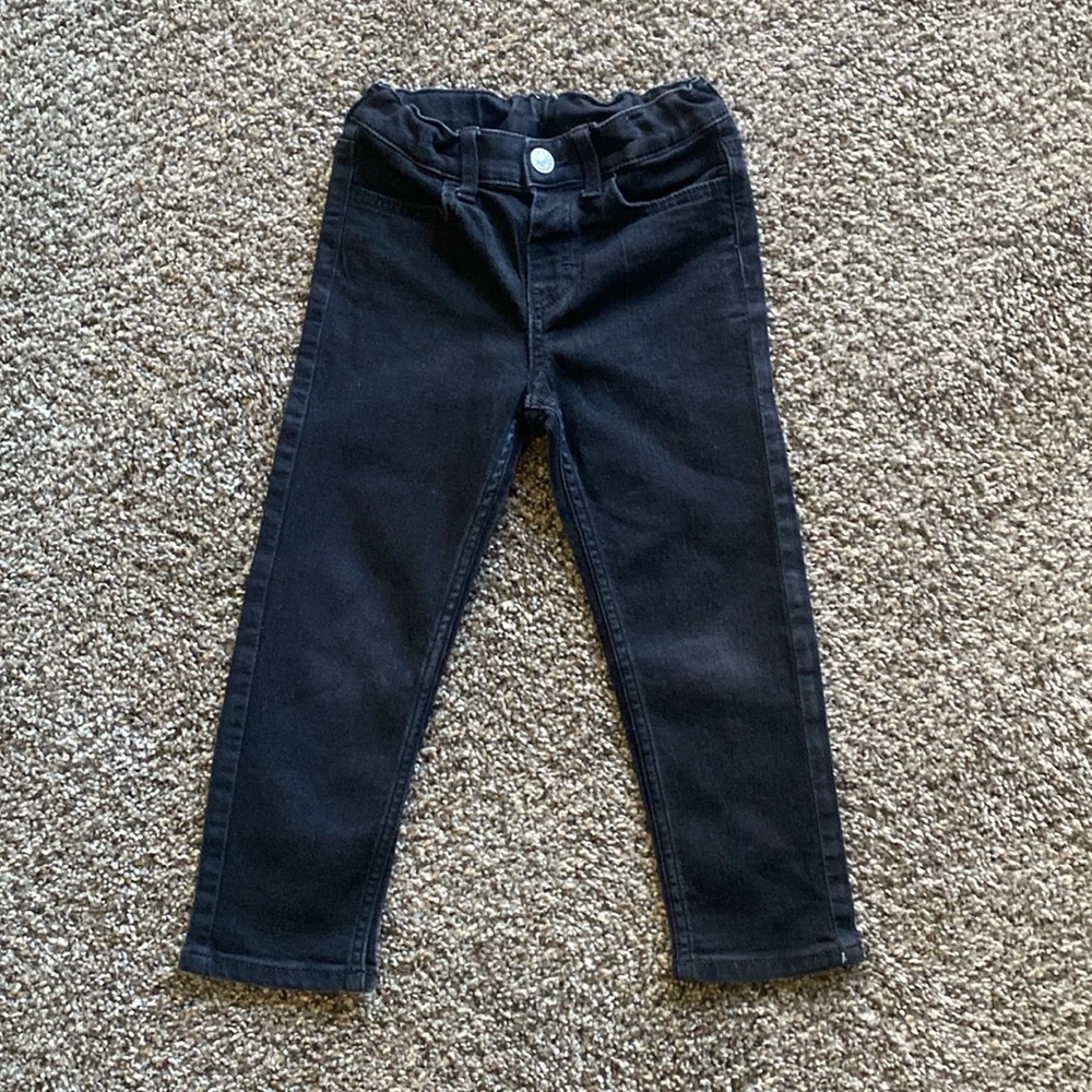 Black, H&M toddler boy jeans. Size 4T